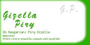 gizella piry business card